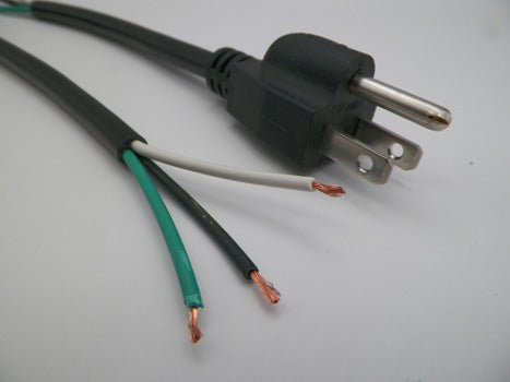10IN Nema 5-15P to ROJ 2IN Strip 1/4IN Power Cord 16/3 SJTOW NA