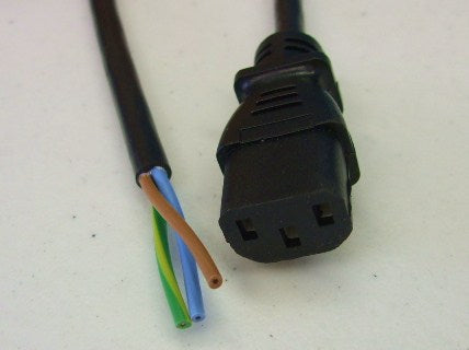 2FT ROJ 2 in to IEC 320 C-13 Computer Power Cord