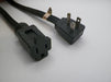 3FT Nema 5-15P Right Angle to Nema 5-15R 14/3 SPT-3 NA Flat Extension Power Cord