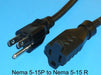 10FT Nema 5-15P to Neam 5-15R Extension Cord