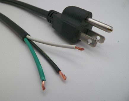 6FT Nema 5-15P to ROJ 2IN Strip 5/8IN Power Cord 16/3 SJTOW NA 13A 125V