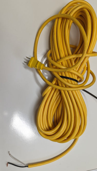 50ft 18/2 SJTOW Yellow 1-15PP to 2.5" ROJ & Strip Blk 3/8" Wht 3/16" hank and tied