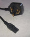 5FT 3IN British Plug to IEC-320 C-7 Non-Polarized International Computer Power Cord