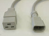 3FT IEC-320 C-14 to IEC-320 C-19 Gray Computer Power Cord