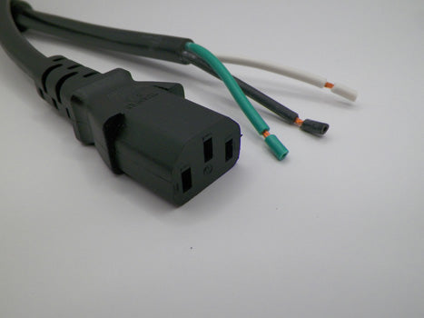 1FT 10IN IEC-320 C-13 to ROJ 1 1/2IN Strip 1/2IN Computer Power Cord 16/3 SJTOW NA