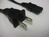 3FT NEMA 1-15P Non-Polarized to IEC-320 C-7 Non-Polarized Computer Power Cord 18/2 SPT-2 NA 10 Amp