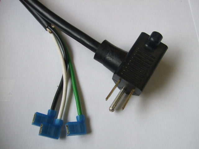 8FT 4IN  NEMA 5-15PB  to ROJ 4" & 1/4" Flag QC Series Piggy Back Power Cord 14/3 SJTOW NA 15A 125V