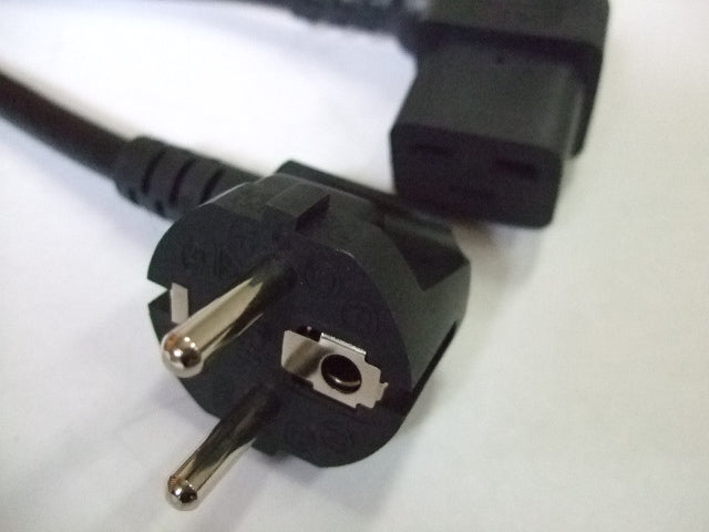 13FT European Right-Angle Plug to IEC-320 C-19LA International Computer Power Cord 1.5mm² H05VVf3g CEE