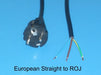 8FT 2IN European Straight Plug to ROJ 4IN No Strip International Power Cord