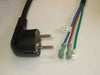 6FT 3IN European Right Angle Plug to ROJ 4.5IN International Power Cord