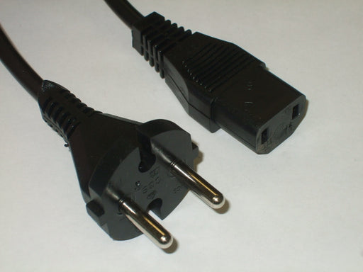 9FT European Straight to IEC-320 C-17 International Computer Power Cord