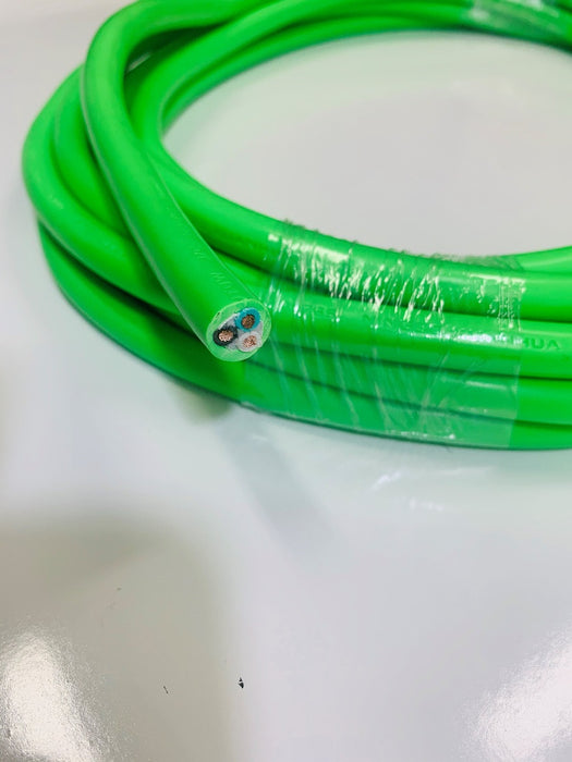 12/3 SJTOW NEON GREEN 105C 25 Amp 300V NA PVC Thermoplastic Bulk Cable