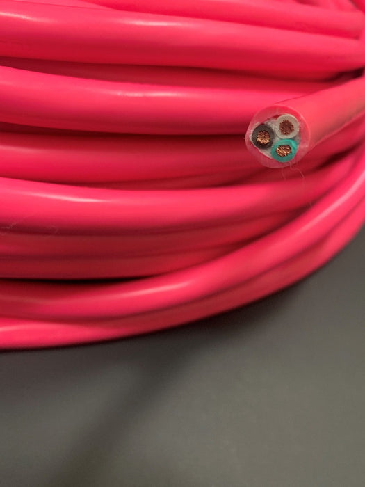 12/3 SJTOW NEON PINK 105C 25 Amp 300V NA PVC Thermoplastic Bulk Cable