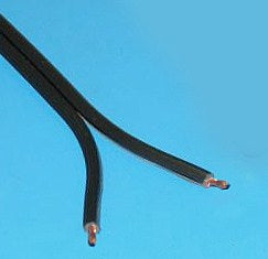 18/2 SPT-1 Black 105C 10 Amp 300V Thermoplastic Flat Bulk Cable